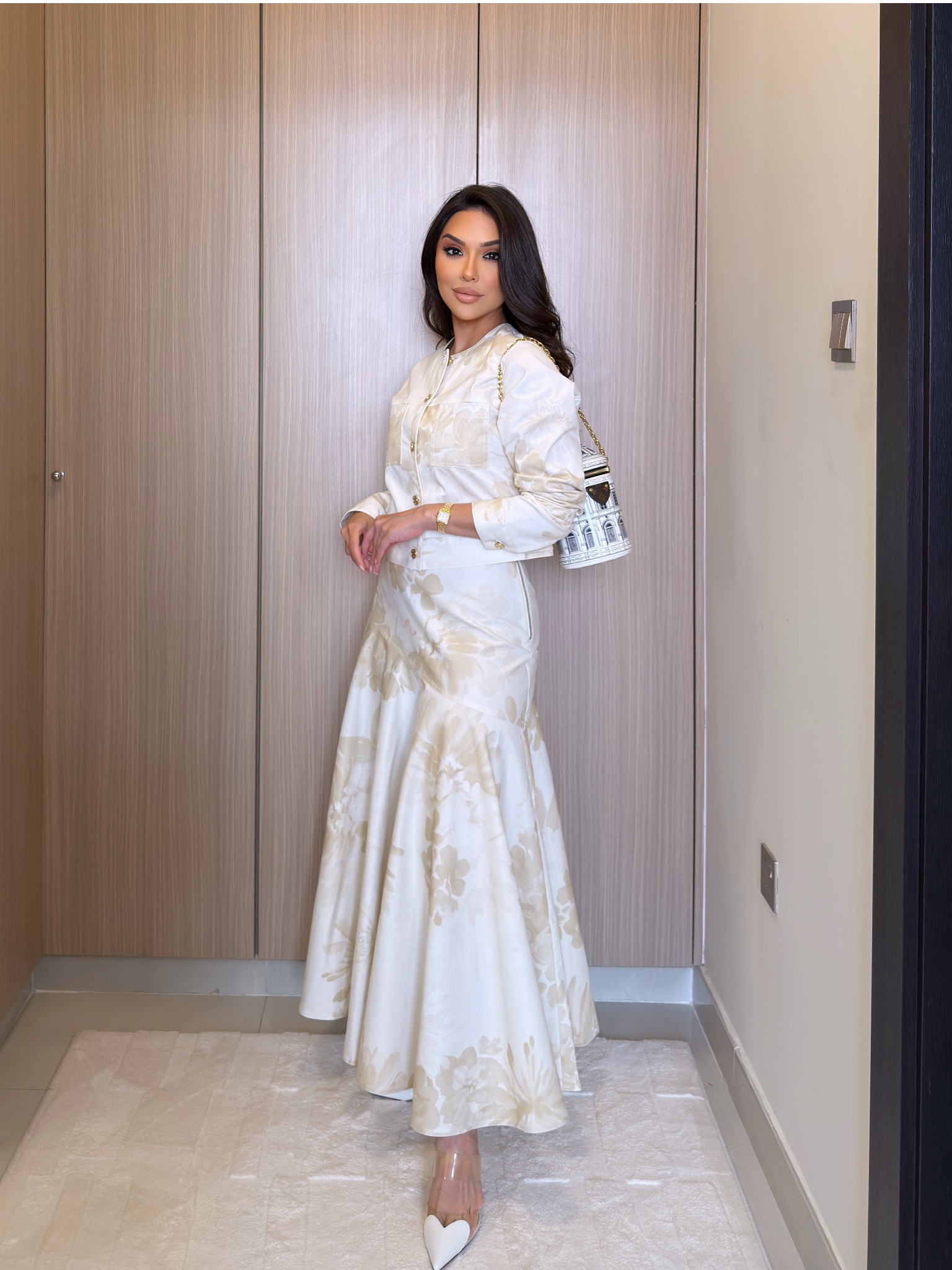Elham Alarif wearing a Carter and White outfit