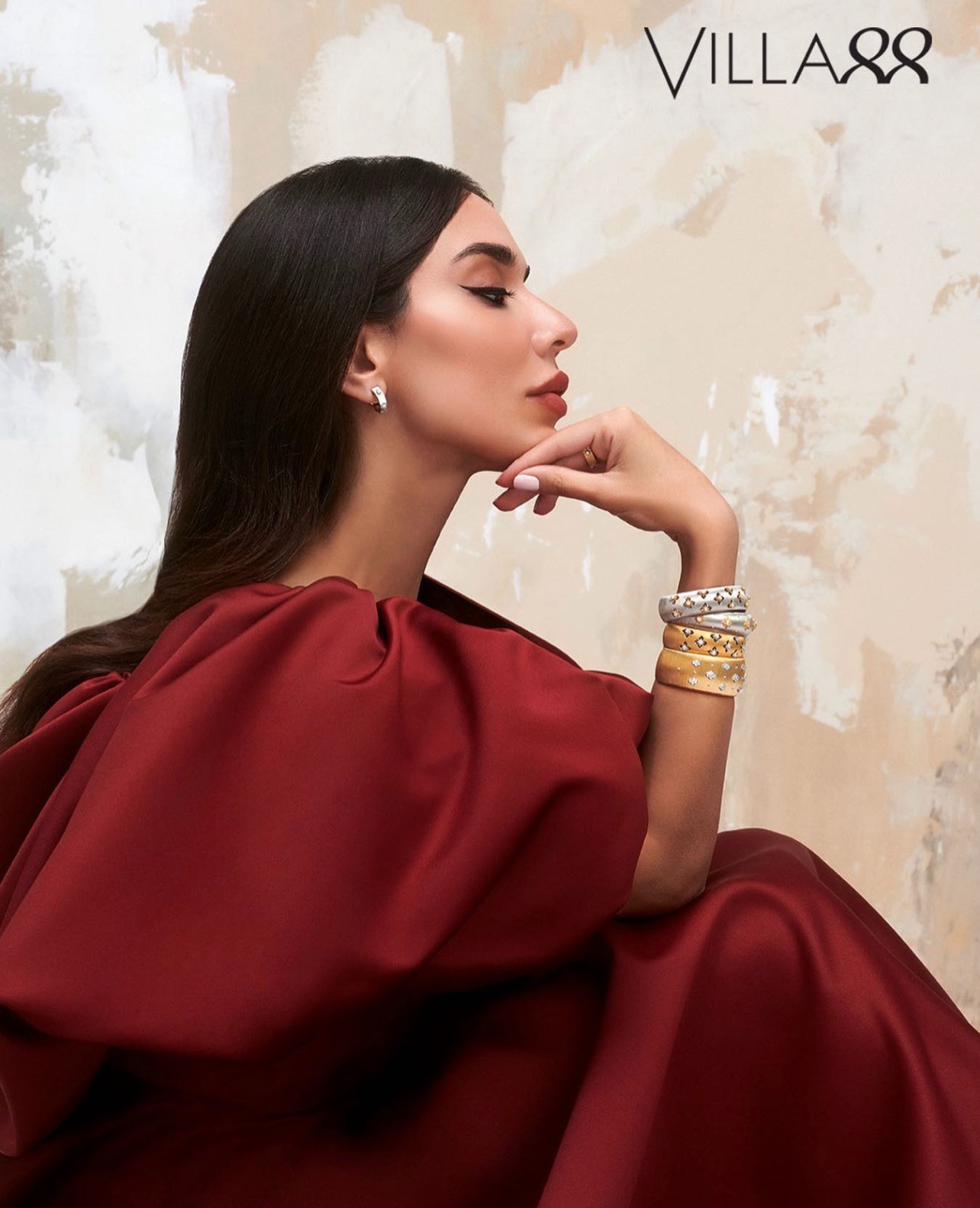 Villa 88 editorial portrait in red